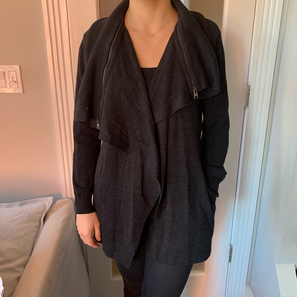 All Saints Zipper Cardigan